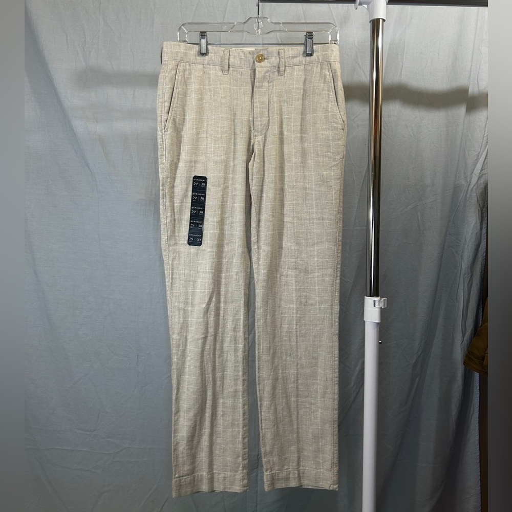 New - J.Crew, Linen Plaid Pant
